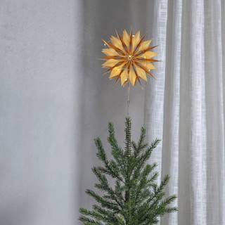 Svetelná špička na vianočný stromček v zlatej farbe Flinga - Star Trading