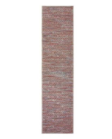 Červeno-béžový vonkajší behúň Flair Rugs Sunset, 60 x 230 cm