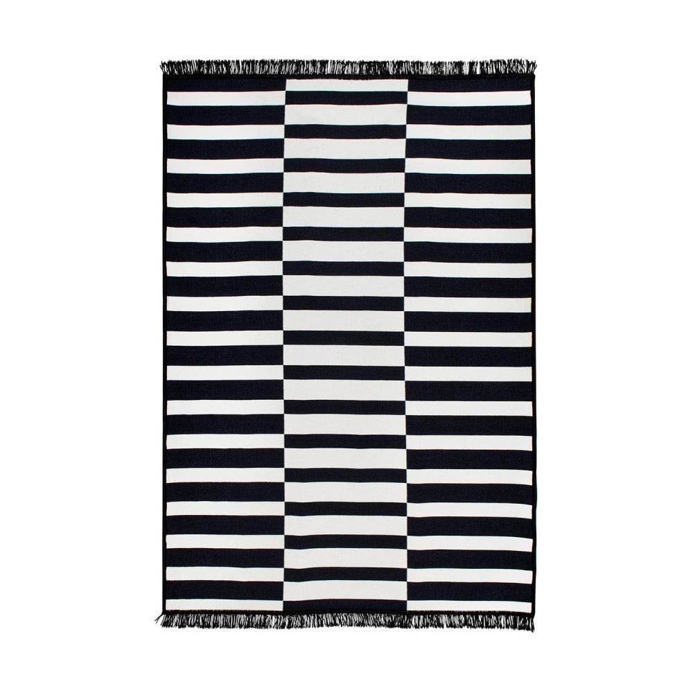 Cihan Bilisim Tekstil Čierno-biely obojstranný koberec Poros, 120 × 180 cm, značky Cihan Bilisim Tekstil