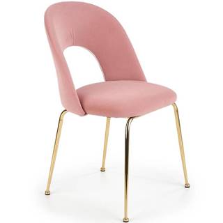 Stolička K385 Velvet/Chrome Ružová/Zlatý