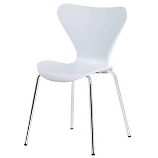Sconto Jedálenská stolička ALBA biela/chróm, značky Sconto
