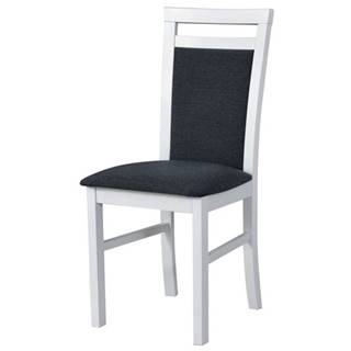 Sconto Jedálenská stolička MILAN 5 biela/sivočierna, značky Sconto