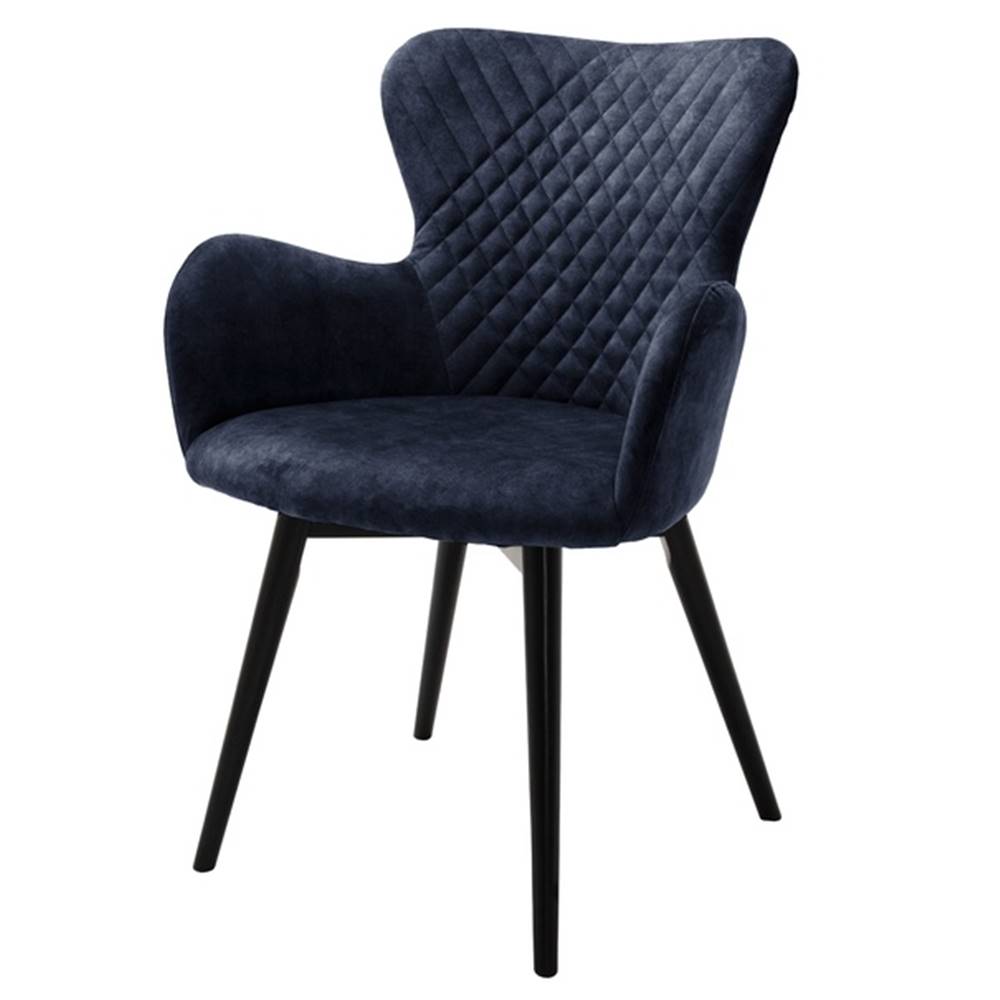 Sconto Jedálenská stolička SARANDER II buk čierna/amour modrá, značky Sconto