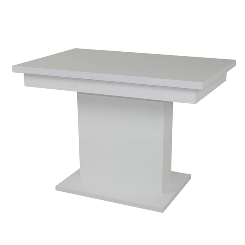 Sconto Jedálenský stôl SHIDA 2 biela, šírka 130 cm, rozkladací, značky Sconto