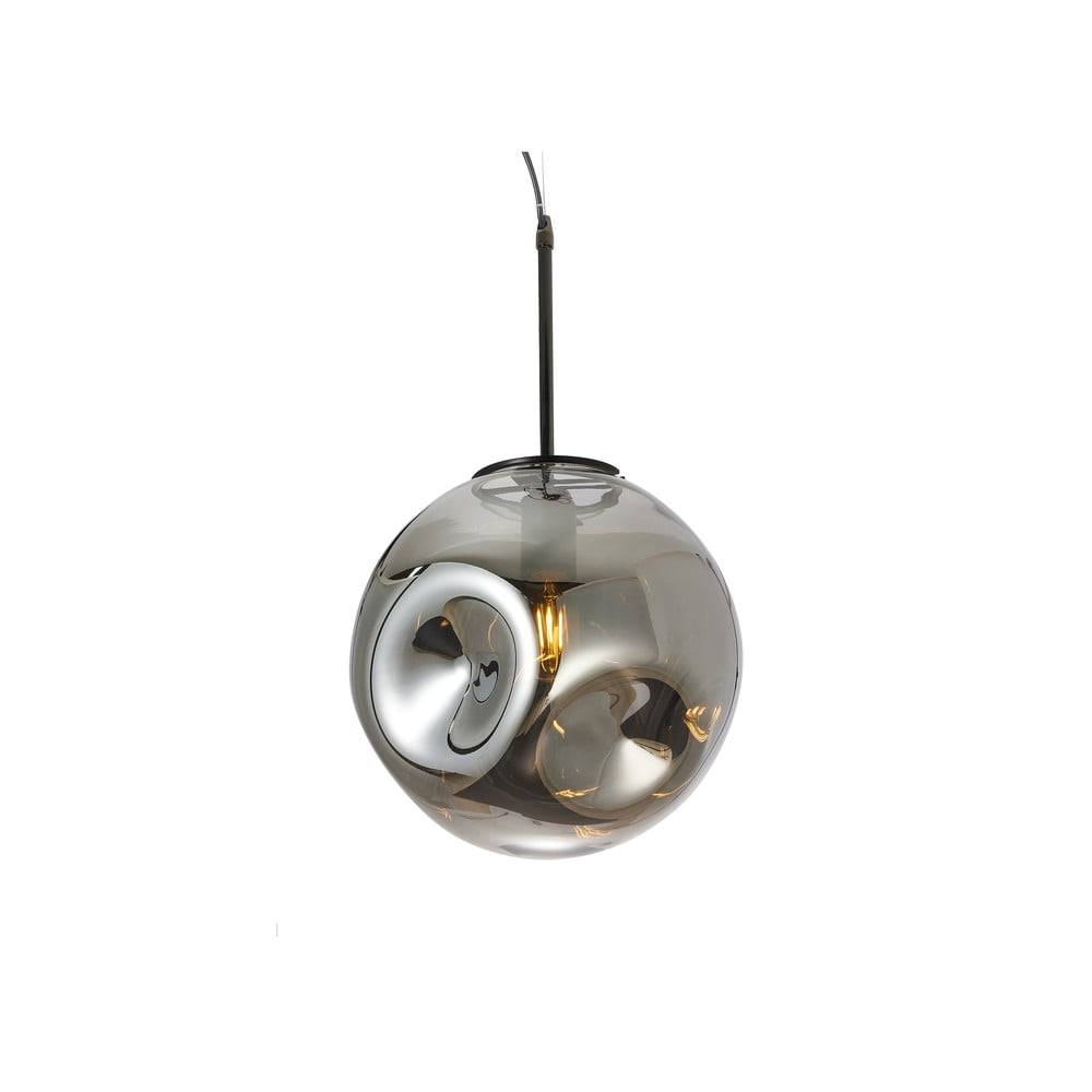 Leitmotiv Závesné svietidlo z fúkaného skla v sivej farbe  Pendulum, značky Leitmotiv