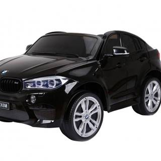 SPIN MASTER Elektrické autíčko BMW X6 M, 2 miestne, 2x 120 W motor, 12V, elektrická brzda, 2,4 GHz diaľkové ovládanie, otváracie dvere, EVA kolesá, koženkové sedadlo, 2X MOTOR, čierne, ORGINAL licencia, značky SPIN MASTER