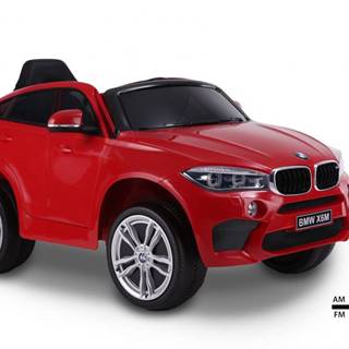 Elektrické autíčko BMW X6M NEW – JEDNOMIESTNE, červené, EVA kolesá, kožené sedadlo, 12V, 2,4 GHz diaľkové ovládanie, 2X motor, USB, SD karta, ORGINAL licencia