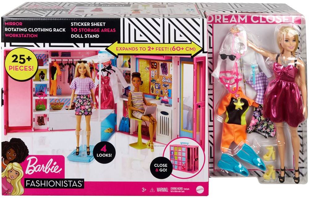 MATTEL Mattel Barbie šatník snov, značky MATTEL