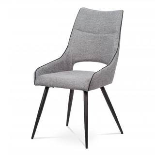 AUTRONIC  HC-021 GREY2 jedálenská stolička, látka šedá,čierna paspule, kov podnož, čierny matný lak, značky AUTRONIC