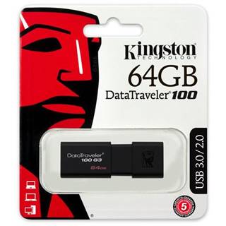 KINGSTON TECHNOLOGY KINGSTON 64GB USB 3.0 DATATRAVELER 100 G3 DT100G3/64GB, značky KINGSTON TECHNOLOGY