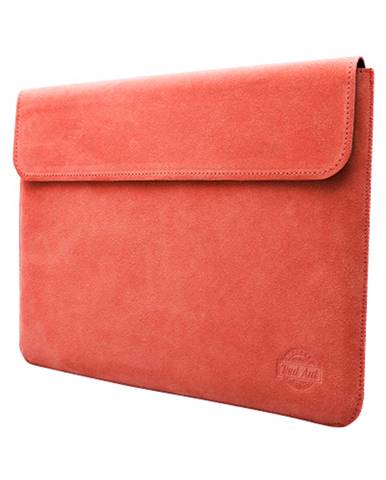 Puzdro na notebook z brúsenej kože Spring červené s klopou MacBook Air 13 M2 (2022)