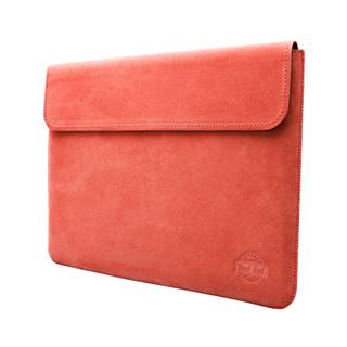 Puzdro na notebook z brúsenej kože Spring červené s klopou MacBook Pro 16 (2021)