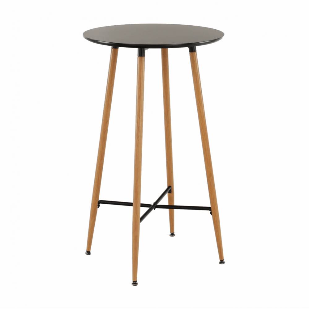 Kondela KONDELA Barový stôl, čierna/dub, priemer 60 cm, IMAM, značky Kondela