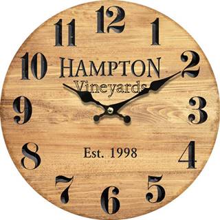 4Home Drevené nástenné hodiny Hampton, pr. 34 cm, značky 4Home
