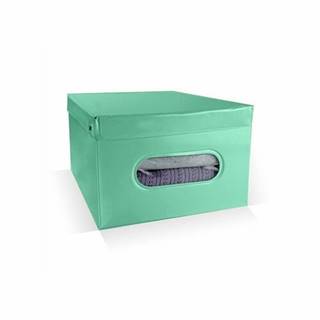 Compactor  Skladací úložný box PVC so zipsom  Nordic 50 x 38.5 x 24 cm, zelený, značky Compactor