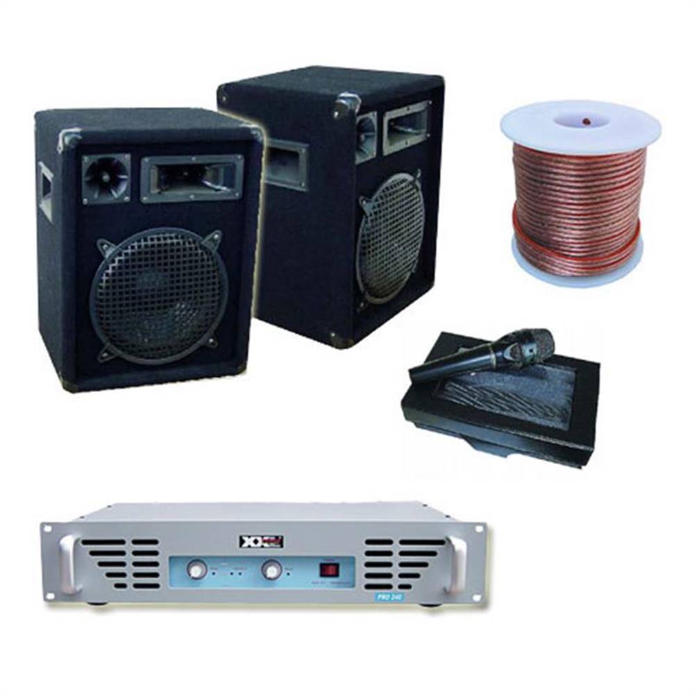 Electronic-Star  DJ PA zosilňovač 800W 2x reproduktory 1x mikrofónny zosilňovač, značky Electronic-Star
