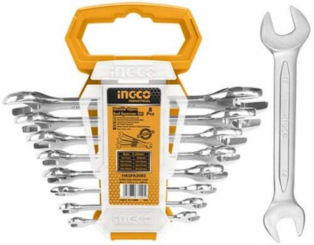 INGCO Kľuč vidlicový sada 8ks 6-22mm, značky INGCO
