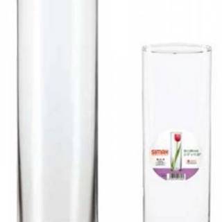 Váza DRUM II 27,5 x 8,4 cm číre sklo BOHEMIA
