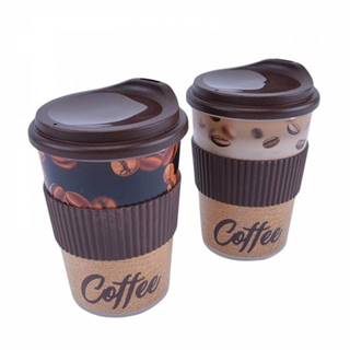 Pohár na kávu plastový s viečkom, 250 ml Coffee