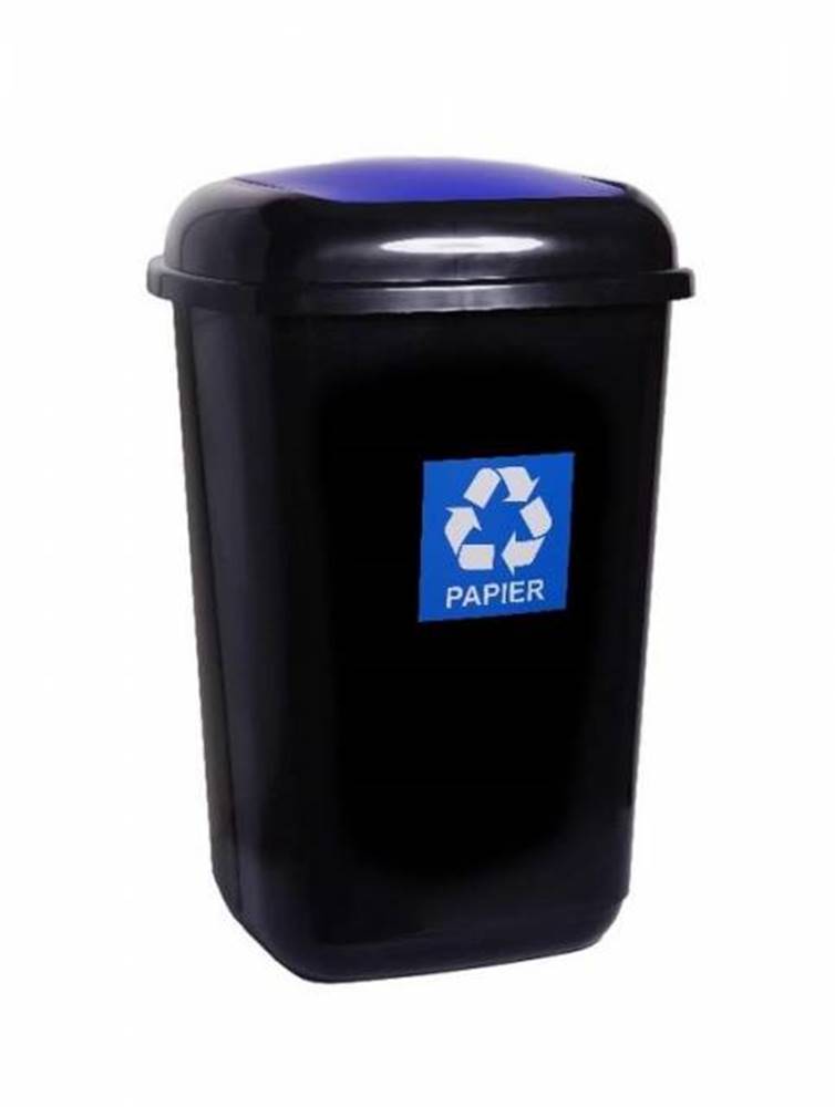 Kinekus Kôš na separovaný odpad plastový, 45 l, QUATRO, modrý - papier, značky Kinekus