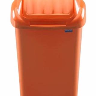Kôš na odpad vyklápací 15 l, plastový, FALA, oranžový
