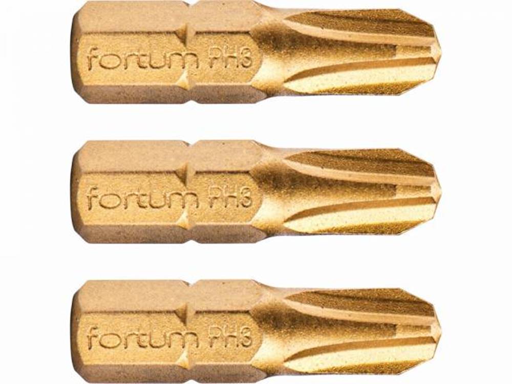 FORTUM Bity krížové PH 3x25mm, 3ks, S2, značky FORTUM
