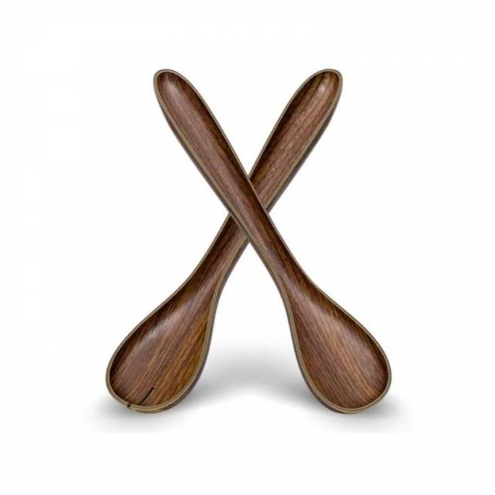 Kinekus Lyžica a vidlička - šalátový príbor, plast - imitácia dreva, značky Kinekus