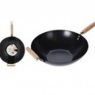 Panvica wok priemer 35cm, nepriľnavý, drevená rúčka na dvoch stranách