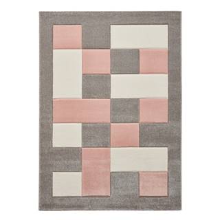 Think Rugs Ružovo-sivý koberec  Brooklyn, 160 x 220 cm, značky Think Rugs