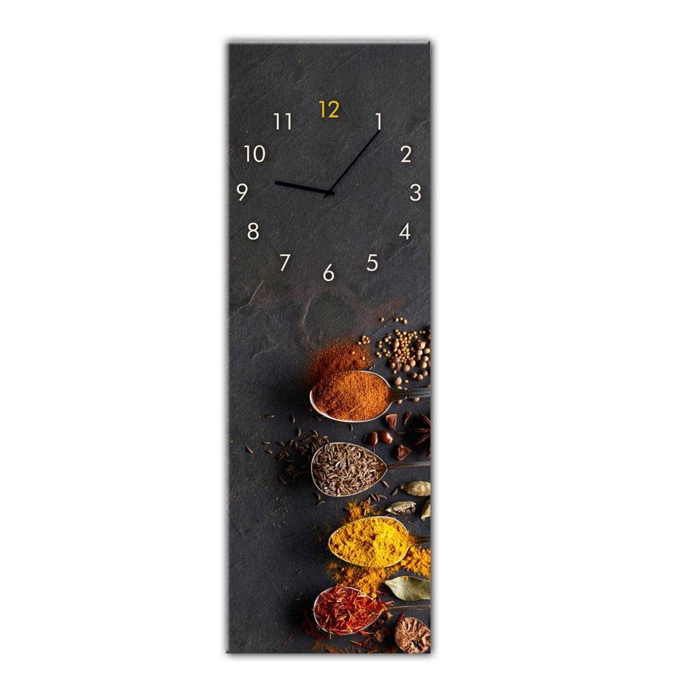 Styler Nástenné hodiny  Glassclock Spices, 20 × 60 cm, značky Styler