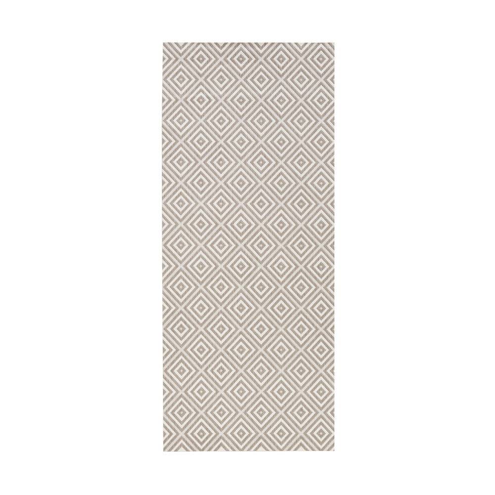 NORTHRUGS Sivý vonkajší koberec  Karo, 80 × 150 cm, značky NORTHRUGS