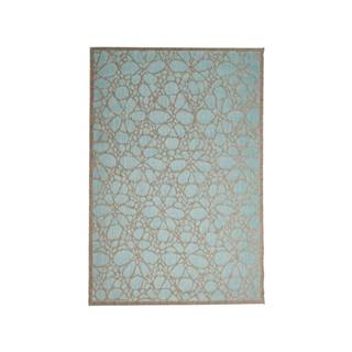 Modrý vonkajší koberec Floorita Fiore, 135 × 190 cm
