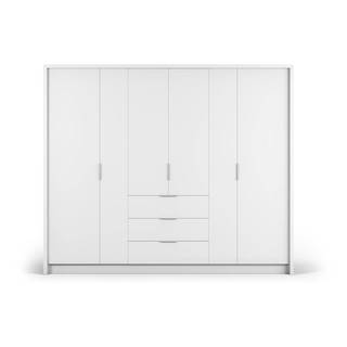Biela šatníková skriňa 255x217 cm Wells - Cosmopolitan Design