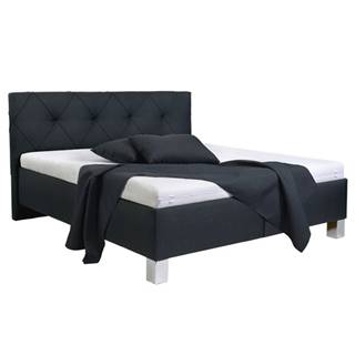 Čalúnená posteľ AFRODITE čierna, 180x200 cm