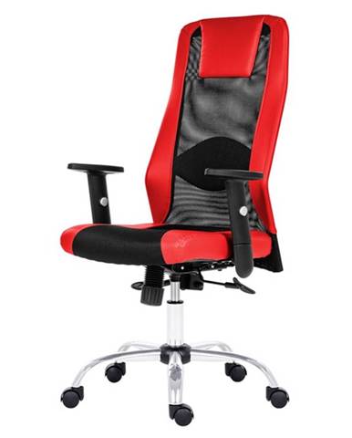 Kancelárska stolička HARDING čierna/červená