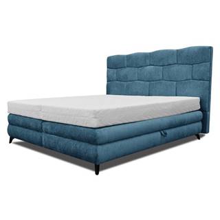 Čalúnená posteľ PLAVA modrá, 160x200 cm