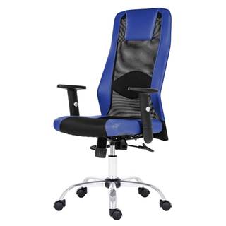 Kancelárska stolička HARDING čierna/modrá