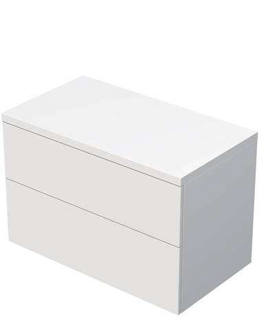 Kúpeľňová skrinka pod umývadlo na desku Naturel Ratio 90x59,6x50 cm biela mat