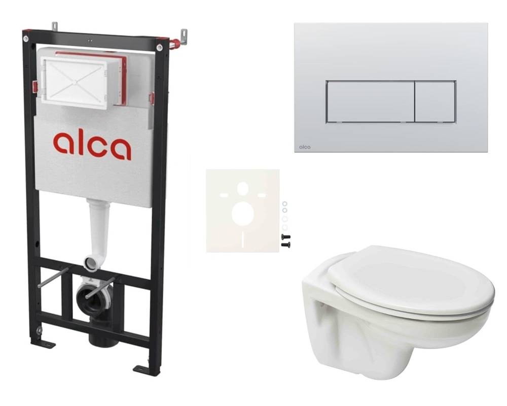 S-Line Cenově zvýhodněný závěsný WC set Alca do lehkých stěn / předstěnová + WC  S-line Pro, značky S-Line