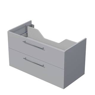 Kúpeľňová skrinka pod dosku se 2 zásuvkami Naturel Ratio 100x56x50 cm v šedej farbe mat