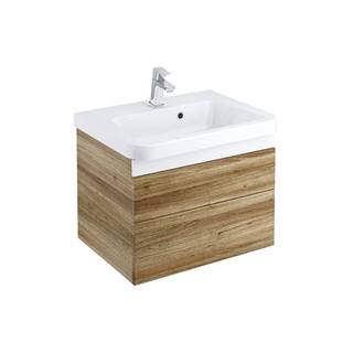 Kúpeľňová skrinka pod umývadlo Ravak 10° 55x45x45 cm tmavý orech lesk