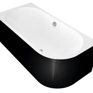 Polysan Asymetrická vaňa  ASTRA 160x75 cm akrylát ľavá čierno/biela 33611MB, značky Polysan
