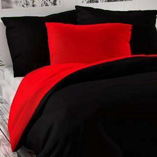 Kvalitex  Saténové obliečky Luxury Collection červená / čierna, 140 x 200 cm, 70 x 90 cm, značky Kvalitex
