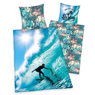 Herding  Bavlnené obliečky Surfing, 140 x 200 cm, 70 x 90 cm, značky Herding