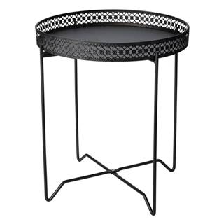 Sconto Odkladací stolík LACY 2 čierna, ⌀ 40 cm, značky Sconto