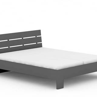 Drevená posteľ manželská šedá 160x200 REA NASŤA