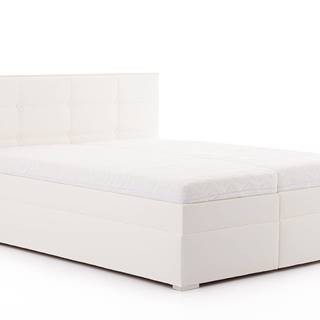 Manželská posteľ 160 x 200 biela ANDORA, koženka Eternity 11