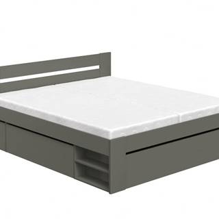 DREVONA Manželská posteľ 180 cm REA KIRA | šedá, značky DREVONA