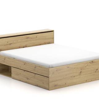 Manželská posteľ 180 cm TEA, dub artisan