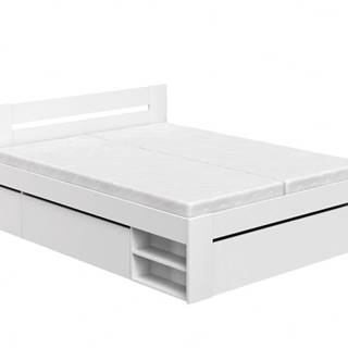 DREVONA Manželská posteľ biela 160 cm REA KIRA, značky DREVONA